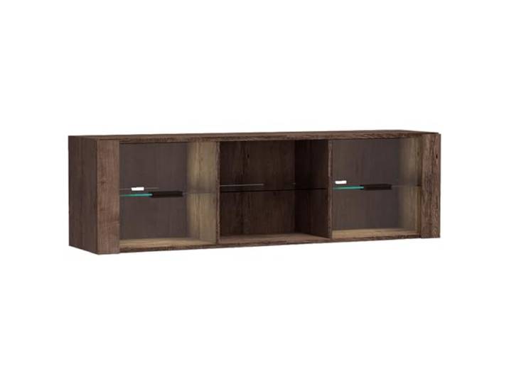 Lomadox Lowboard TV Unterschrank Wohnzimmer Schrank Fernsehschrank TV Board modern in braun mit LED Beleuchtung