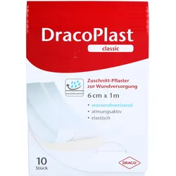 Dracoplast Classic Pflaster 6cmx1M Weiß 1 ST