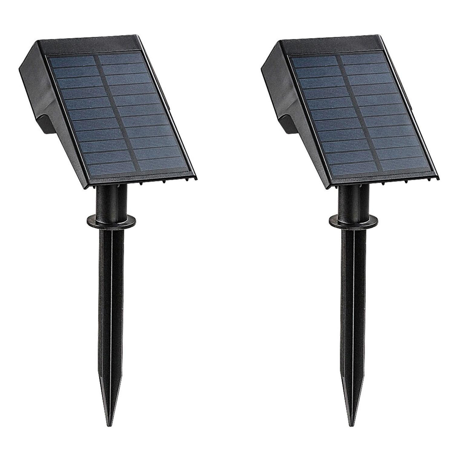 Set van 2 Rabalux Nantes LED zonnepaneellampen, 50 lumen, zwart, IP65