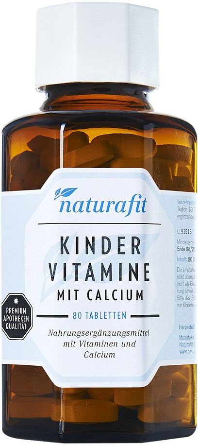 Naturafit Kindervitamine mit Calcium Lutschtabletten