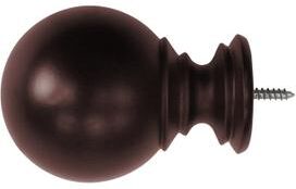 Lumi Home Furnishings Mix & Match Wood Finials for Wood Curtain Rod (2-Pack)