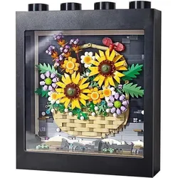 LOZ 1905 - Bilderrahmen: 3 D-Bild Sonnenblumenkorb