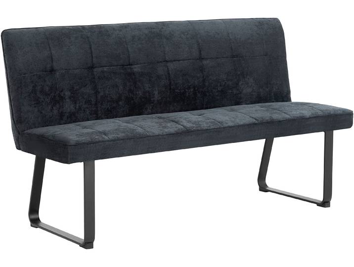 Polsterbank BYLIVING Talea , grau (dunkelgrau, schwarz), B:160cm H:92cm T:58cm, 100% Polyester, Sitzbänke, Polsterbank, Breite 140 oder 160 cm, in verschiedenen Farben erhältlich