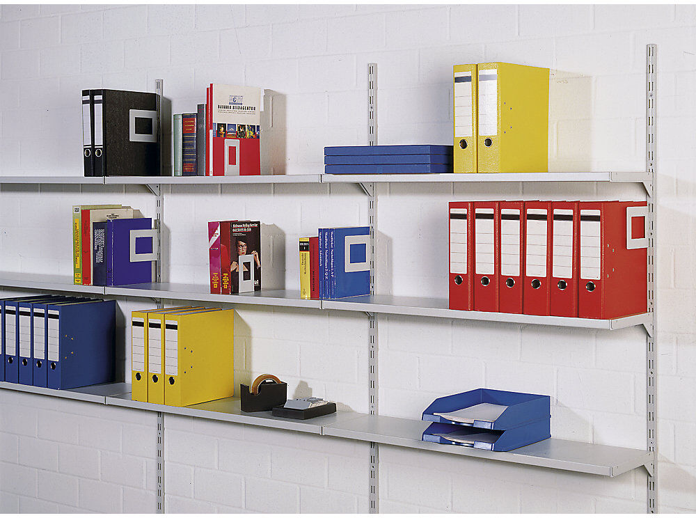 Bücherstütze, Stahlblech, lichtgrau hofe