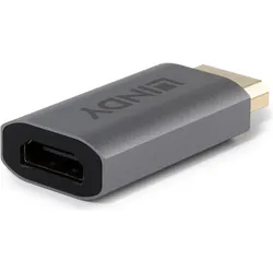 Lindy Display Port to HDMI 4K120Hz (DisplayPort), Video Adapter, Grau