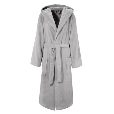Unisex-Bademantel BRUNO BANANI "Robby, ideal für Sauna & Spa, Standard, Premium und Überlänge" Gr. XXXL, grau (hellgrau), 3XL, N-Gr, Walkfrottee, Hausmäntel, Damen & Herren Bademäntel, Baumwolle, mit Taschen, Sauna, XS-3XL