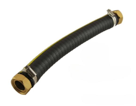 Hochflexibler EPDM Anschlussschlauch mit eingebundener Schlauchhülle und 1" Innengewinde mit Überwurf (Hochflexibler EPDM Anschlussschlauch Hunter: Schlauch 50 cm mit 1" PVC Verschraubung) p634