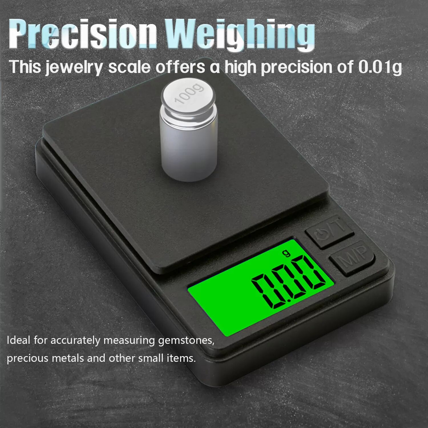 INF Digitale Küchenwaage / Präzisionswaage für Schmuck 200g/0,01g