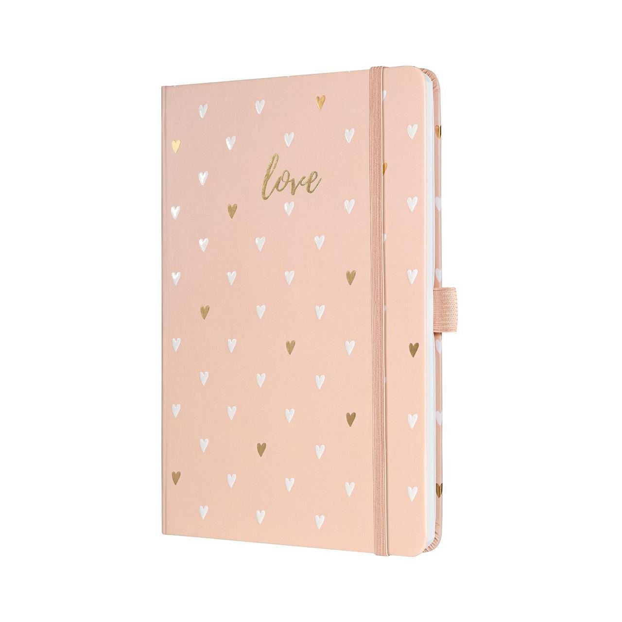 SIGEL Notizbuch Jolie ca. DIN A5 liniert, rose/gold/weiß Hardcover 174 Seiten