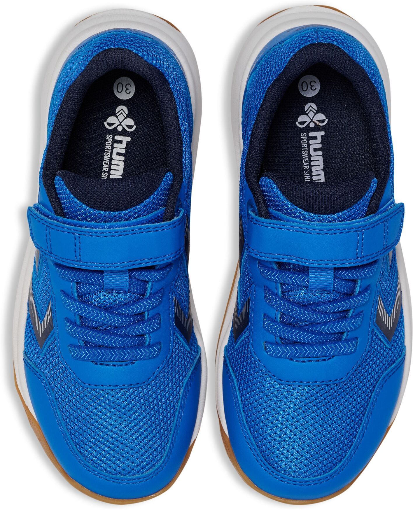 Hallenschuh HUMMEL "MULTIPLAY FLEX VC 2.0 JR", Mädchen, Gr. 27, atmungsaktiv, blau (indigo bunting), EVA, Synthetik, Schuhe Hallenschuh, auch für den Hallensport -Non-Markting Sohle indigo bunting 27, atmungsaktiv