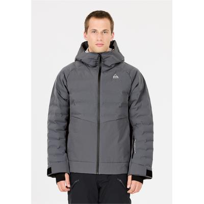Skijacke SOS "Patrol", Herren, Gr. M, grau, 100% Polyester, kariert, unifarben, normal, ohne Ausschnitt, Jacken Skijacke, mit Primaloft-Isolierung
