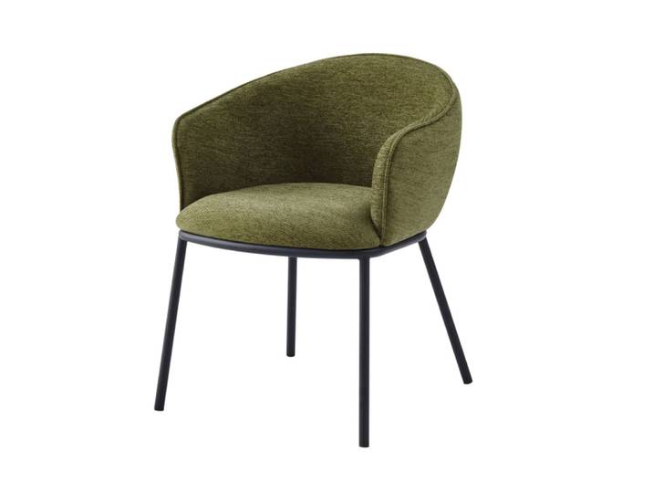 Fauteuil de table en tissu luxury kaki