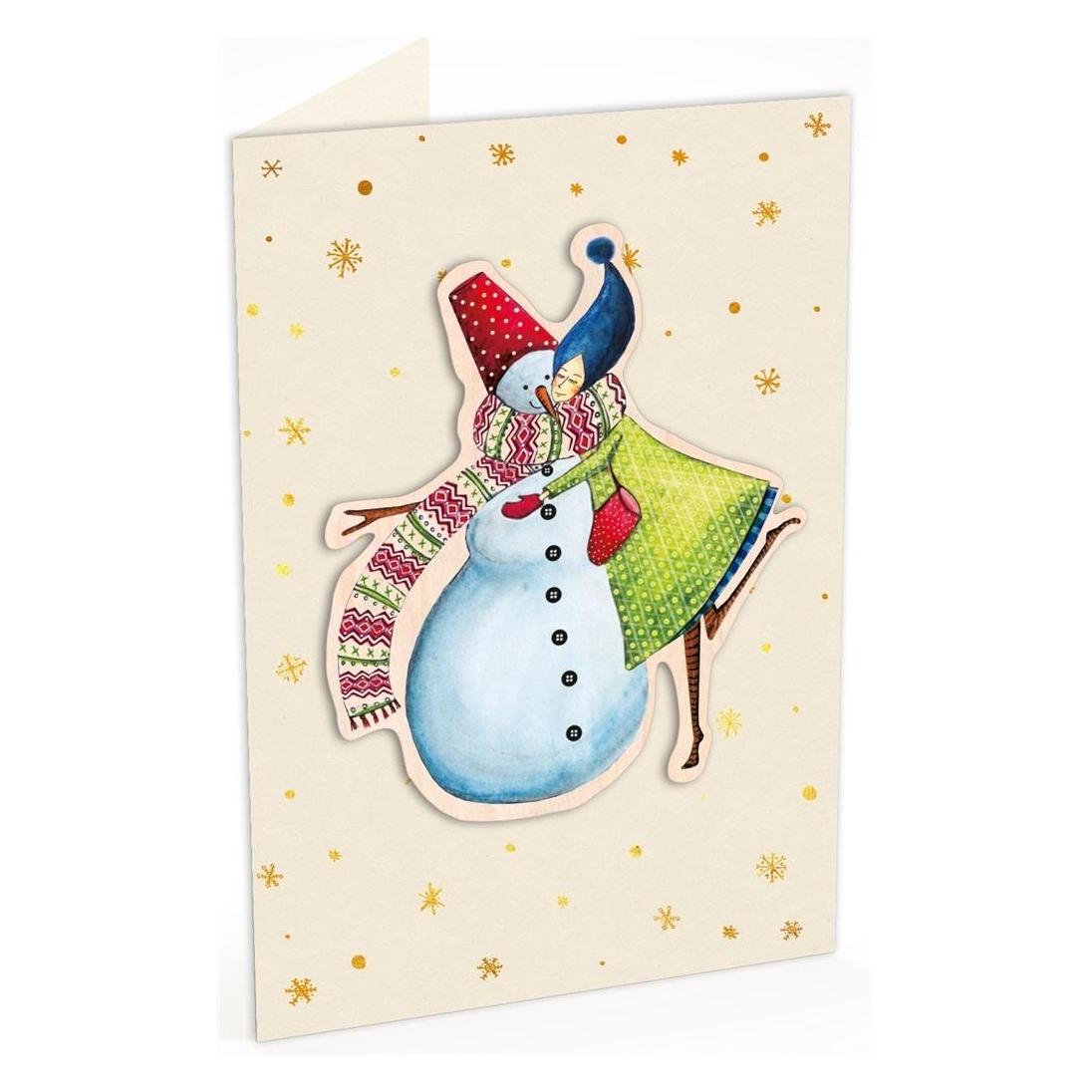 Cozywood Karte C6 geklebt + Kopie. Heiliger Kob mit einem Schneemann (1 Stk.) (41370363)