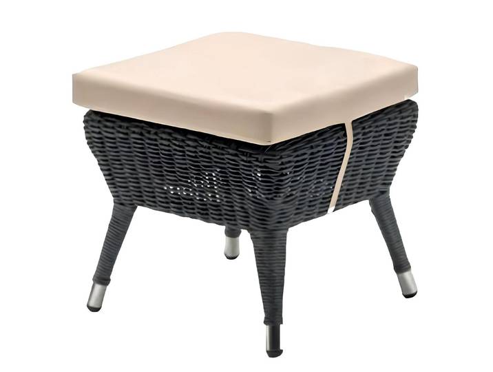 Xlmoebel Hocker Moderner Sitzhocker aus grauem Rattan im eleganten Designerstil (Hocker), Hergestellt in Europa