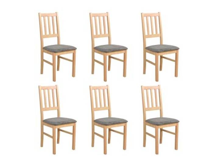 LeafDesign Küchenstühle 6er Set - Stuhl Buche Massiv - Esszimmerstuhl 120 kg - Stühle Esszimmer 6er Set - Holzstuhl - Esstischstühle - Esszimmerstühle Holz - Graphit - Hygge 91