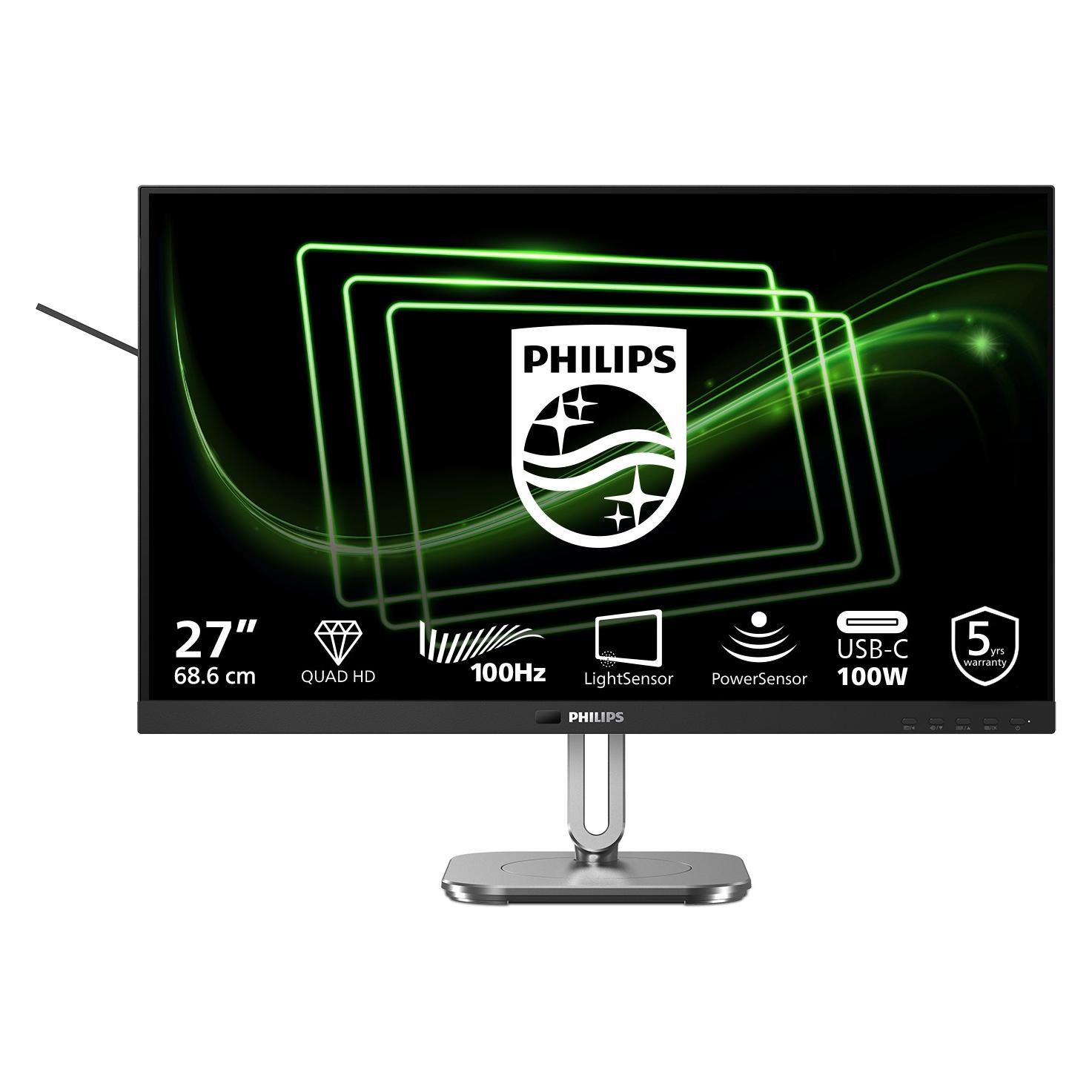 Philips 27B2G5601/00 Monitor 68,58cm 27Zoll 2560x1440 100Hz 2xHDMI DP USB dark gray (2560 x 1440 Pixel, 27") (27B2G5601/00)