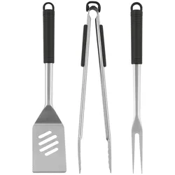 alpina, Grillbesteck, BBQ Werkzeuge 46,5cm Schwarzer Griff