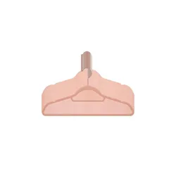 Kleiderbügel 30er-Set   , rosa/pink , Metall,Kunststoff,Stoff , Maße (cm): B: 43,5 H: 22,5