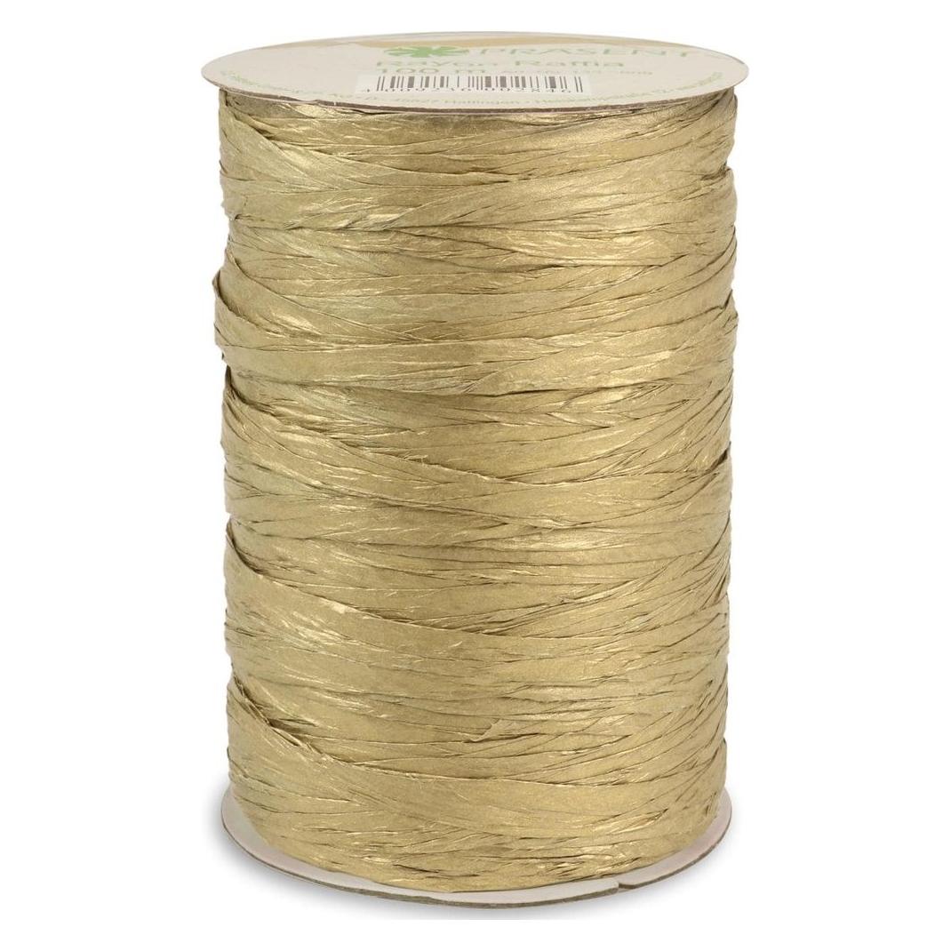 Präsent Geschenkband Raffia Metallic Glitter gold (24x) (139-634)