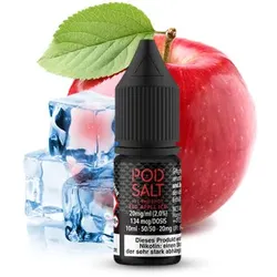 Red Apple Ice 10ml NicSalt Liquid by Pod Salt 10ml / 20mg