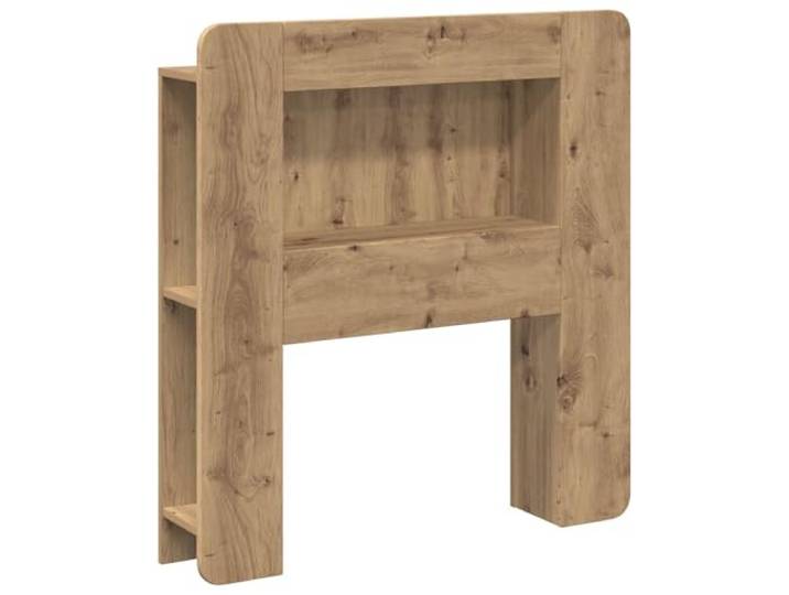 GHVBNMF Kopfteilschrank 93,5 cm Artisan-Eiche Holzwerkstoff Regal Stilvolles Bettregal für das Schlafzimmer mit vertikalen Fächern und Ablagefläche für Bücher und Dekoration.