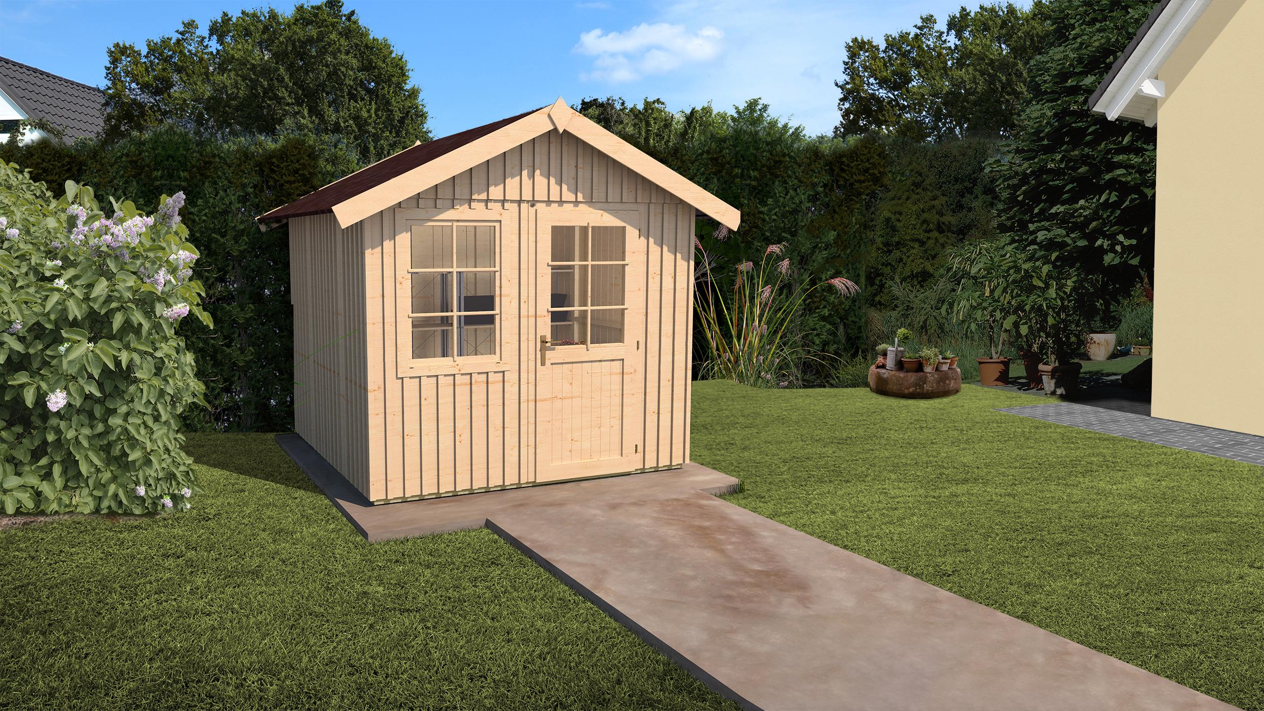 Schwedenhaus Skara Gr.2 natur B x T x H 368 x 342 x 277