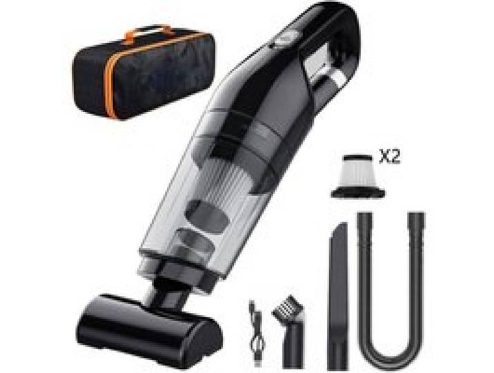 Aspirateur à Main Aspirateur de Voiture sans Fil Accessoires Divers Sac de Stockage 100W Portable，1000pa - Noir deux filtres