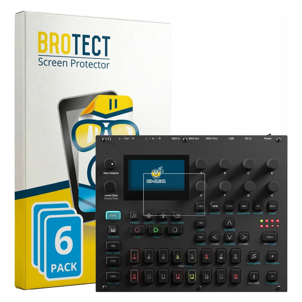 Brotect Schutzfolie für Elektron Digitone II Displayschutz Displayschutzfolie Folie Klar Transparent (4262186)