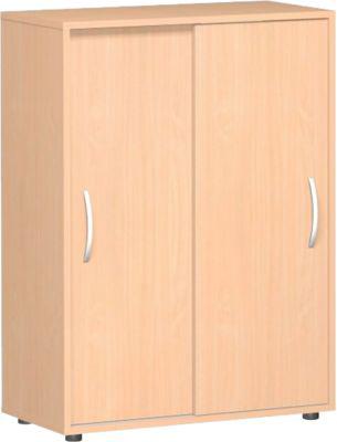 Schiebetürenschrank PALENQUE, 3 OH, B 800 x T 400 x H 1104 mm, Buche