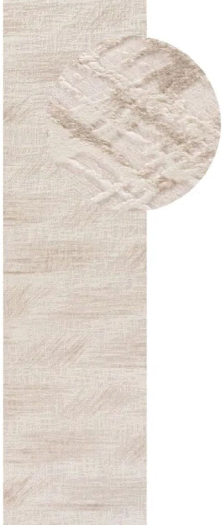 THE RUGS Carmel Modern Abstract Cream/Beige Area Rug Cream/Beige Runner 80 x 300 cm