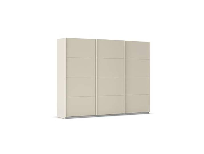 Rauch Möbel KULMBACH, Schwebetürenschrank, Farbe Beige, Breite 271 cm Kleiderschrank mit Schwebetüren, Schiebetüren, 3-türig, Zubehör Classic, für Schlafzimmer, Jugendzimmer, Garderobe, Flur