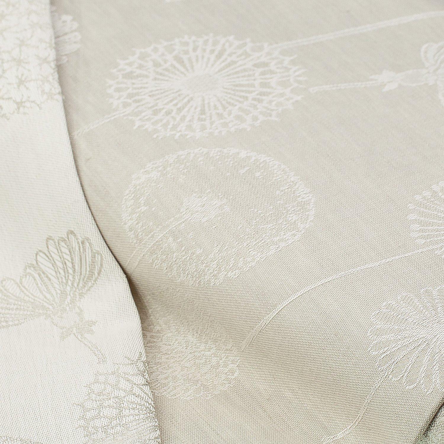 Halbleinen-Jacquard "Pusteblumen", leinen/natur