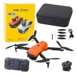Lean Toys Leantoys Drohne D6 PRO Dual HD LED Kamera orange, Drohne, Orange