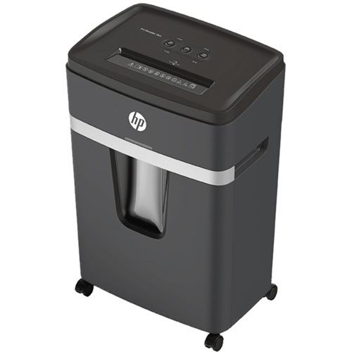 HP Pro Shredder 18CC Aktenvernichter mit Partikelschnitt P-4, 4 x 35 mm, bis 18 Blatt, schwarz