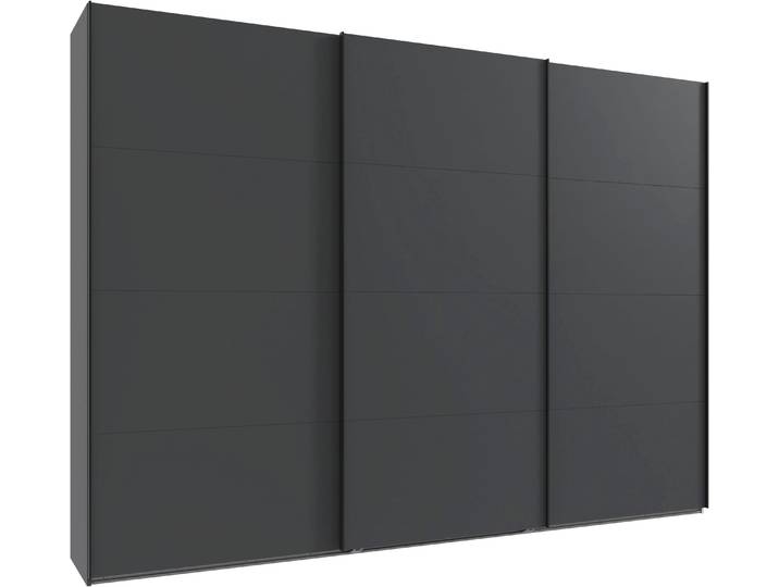 Kleiderschrank, 313x236 cm, Holzwerkstoff, Grafit, 3 Schwebetüren, Modern, Wimex