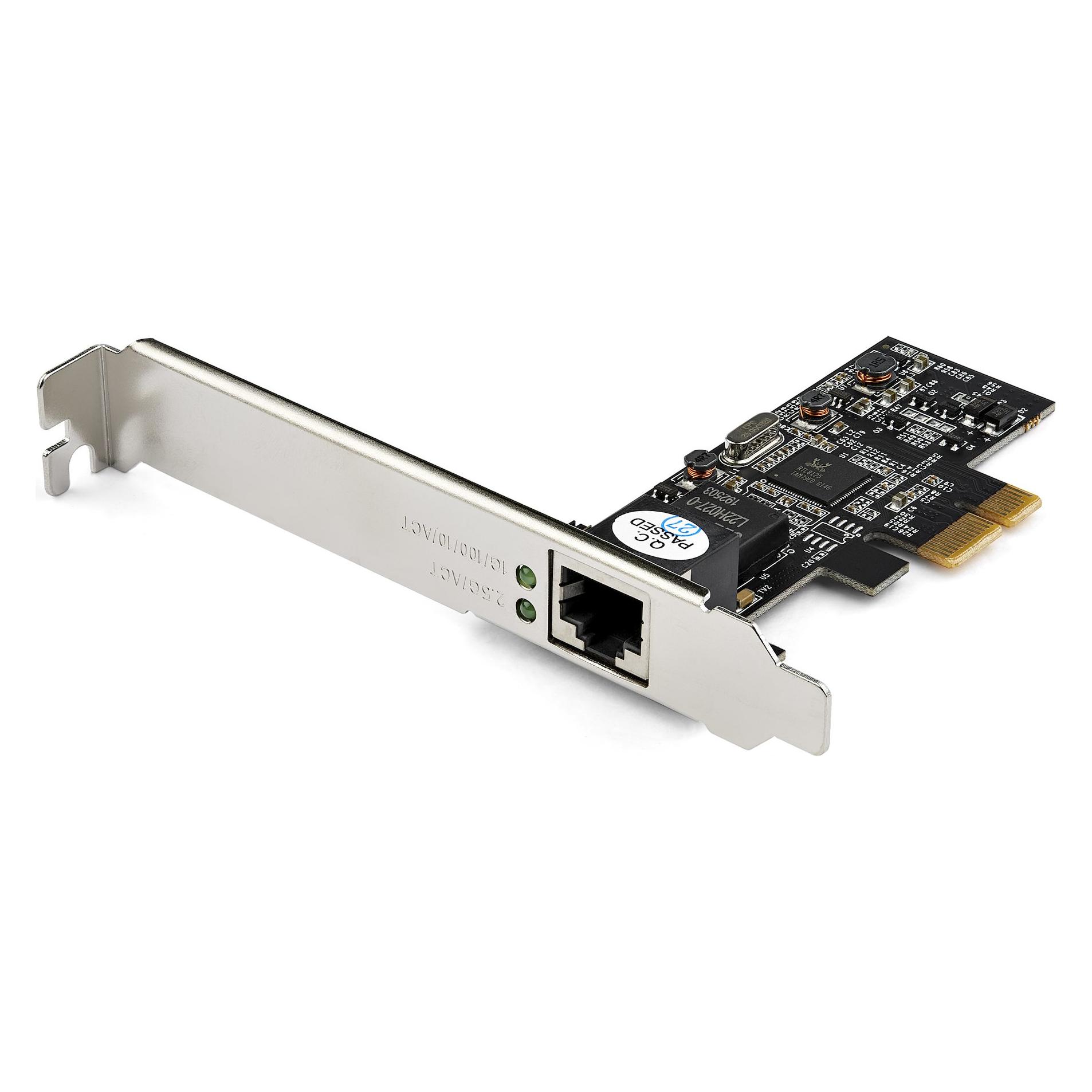 StarTech .com ST2GPEX PCI Express Netzwerkkarte (1 Port, 2.5Gbps 2.5GBASE-T, PCIe LAN Adapter Karte) (Ethernet, RJ45) (ST2GPEX)