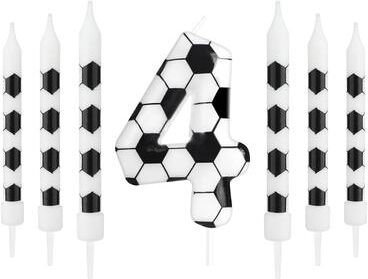 Inspired Living Soccer Birthday Candles Set 7 Pieces Football Cake Candles For Sports Theme Birthday Parties 4
