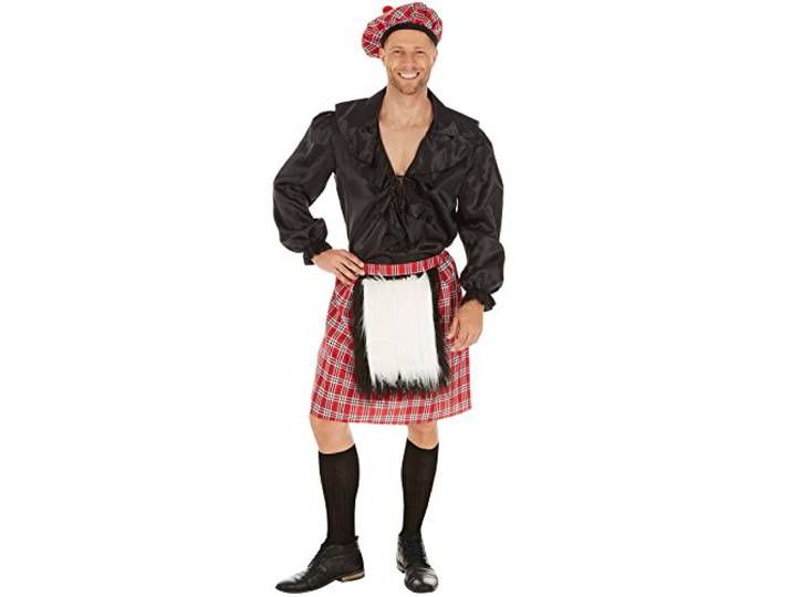 TecTake dressforfun Heren Sheikh Kostuum Cool kilt Klassieke tartan inclusief tartan hoed (XL)