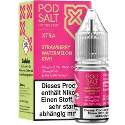 Strawberry Watermelon Kiwi NicSalt Liquid by Pod Salt Xtra 10ml / 20mg