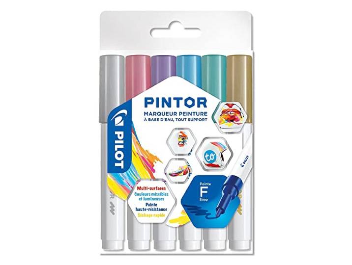PILOT - 6 Pintor - Verfmarker Multi-Surface - Metallic Kleuren