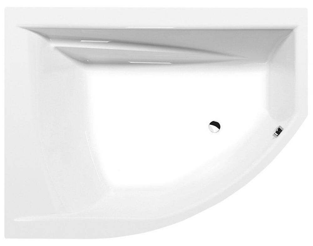 TANDEM asymmetrische Badewanne 170x130x50cm, links, weiß