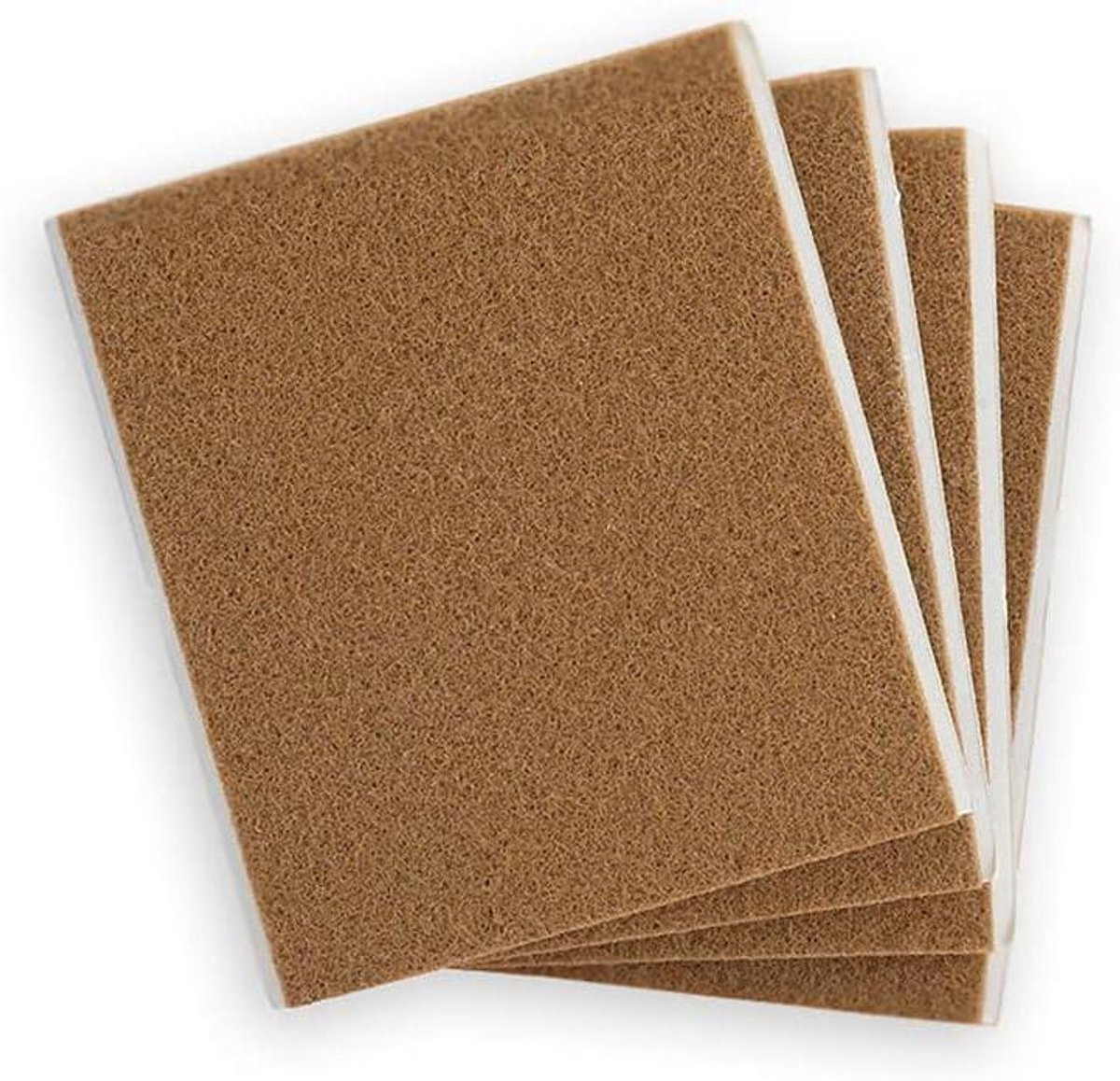 Zelfklevende viltstrips bruin voor het beschermen van meubels, 100 x 85 mm