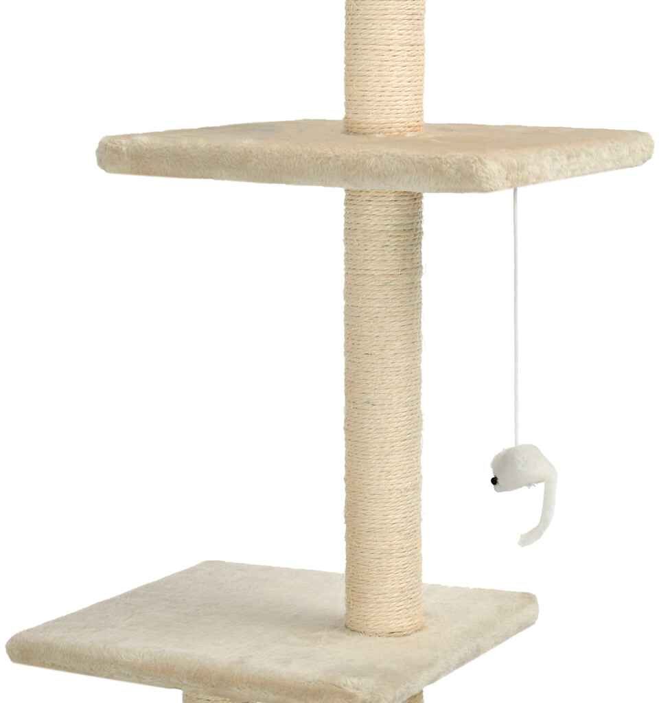 vidaXL Rascador para gatos con postes de sisal beige 260 cm Beige