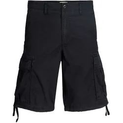 Jack & Jones Herren Cargo Short JPSTCOLE FRANK CARGO - Relaxed Fit - 12291369 Black - S