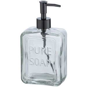 Wenko Seifenspender Pure Soap, 24714100, stehend, Glas, transparent, 550ml