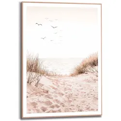 Reinders Wandbild 50 x 70 cm Dünenpfad Holz Beige