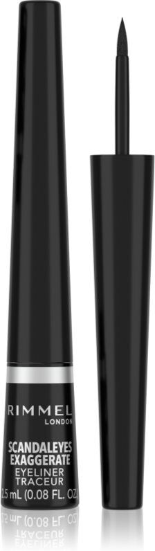 Rimmel Exaggerate Eyeliner liquid eyeliner shade 100% Black 2.5 ml