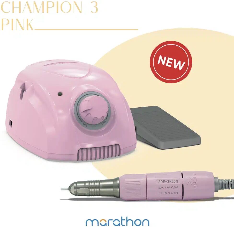 Marathon Micromotore Champion 3 ROSA PINK Fresa con SH20N pedale ON/OFF