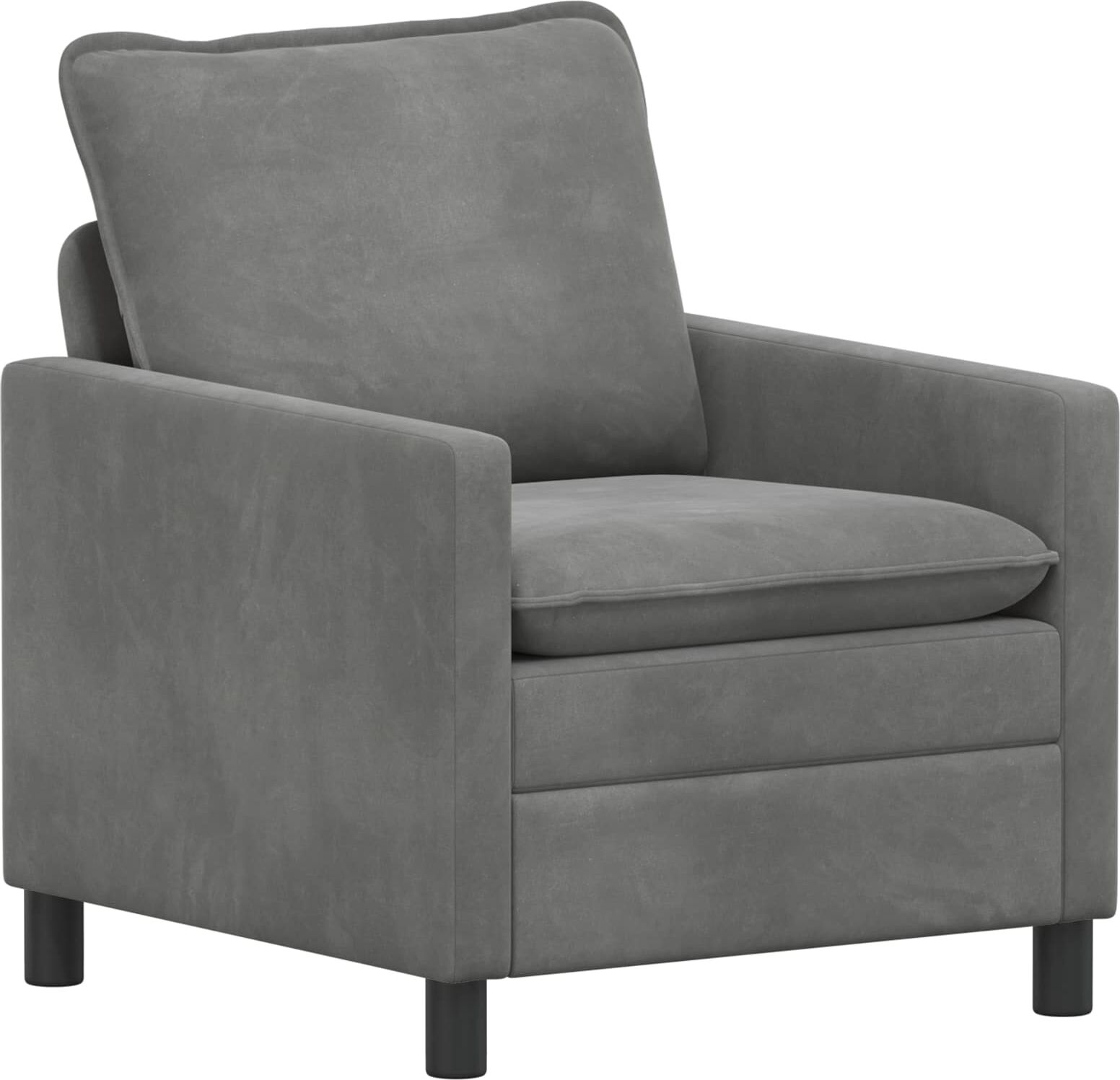 vidaXL Canapé Gris foncé Velours