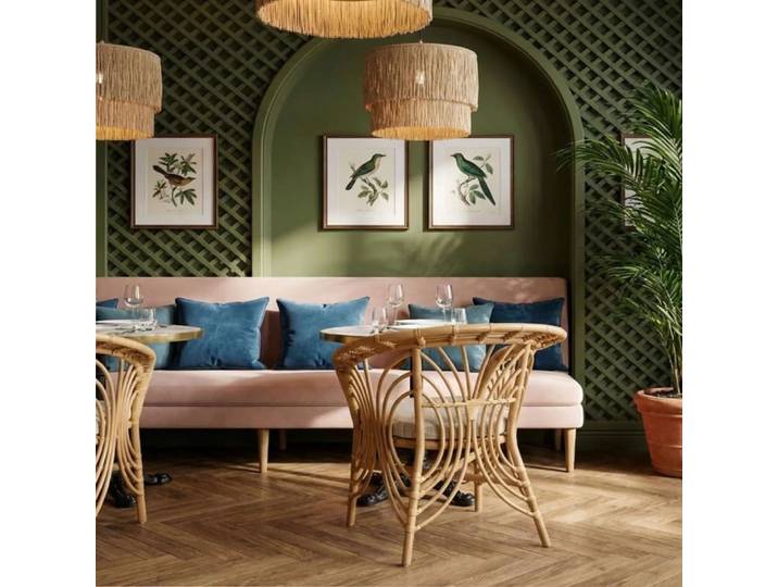 Fauteuil en rotin beige